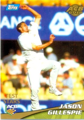 2000 ACB Gold Australian Test Team Card T13 Jason Gillespie