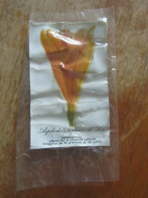 ALTES SCHOKOLADEN-DECAL LANVIN MIT VERPACKUNG ASPHODEL MIT LILIENBLÜTEN