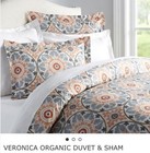Pottery Barn Queen Veronica Medallion Duvet Cover  & Shelby Geo Trellis Shams — photo 2