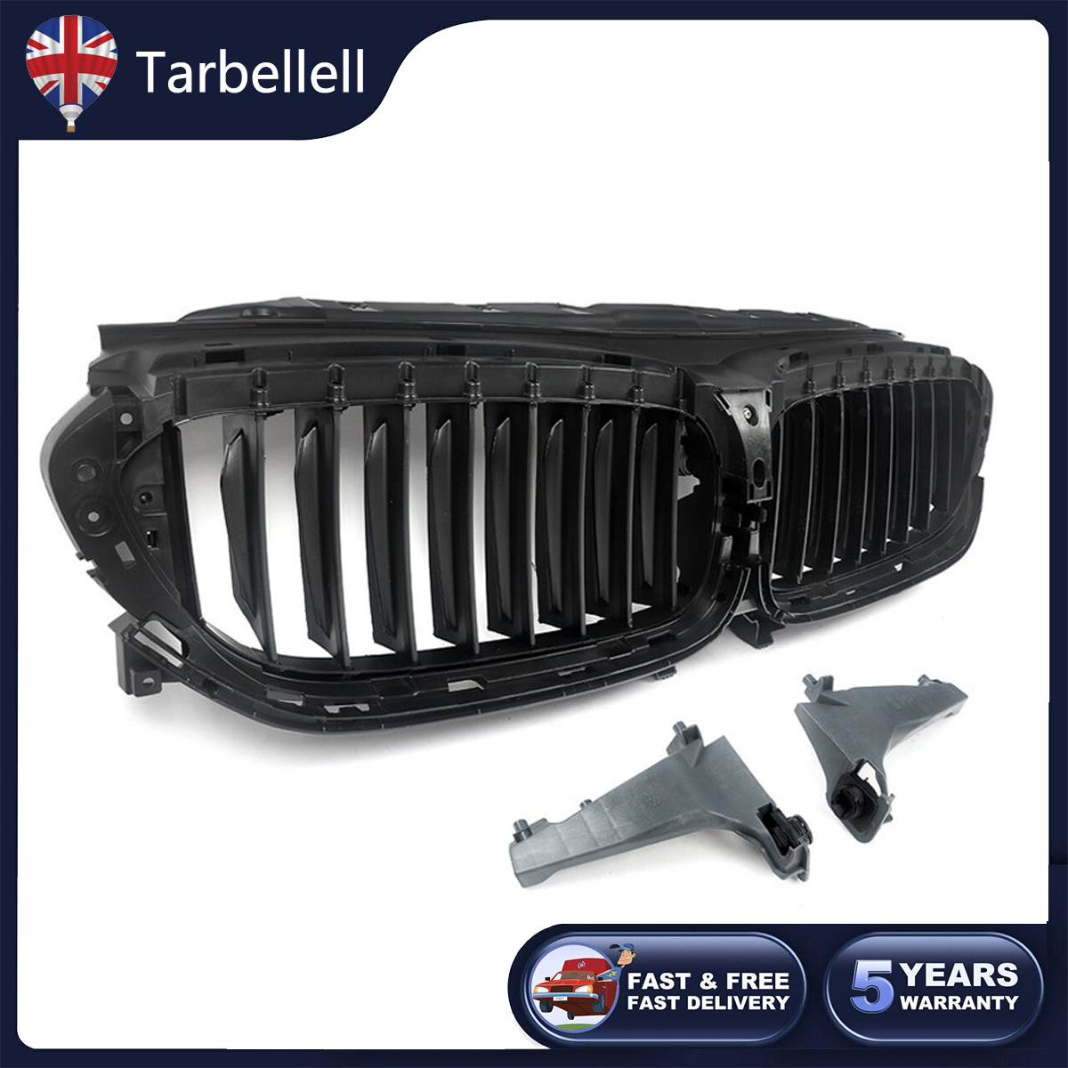 For BMW G30 G31 2017-2020 Pre-LCI Front Upper Radiator Grille Active Air Shutter - Image 2
