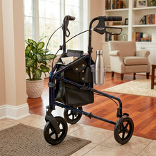 Carex 3 Wheel Walker for Seniors, Foldable, Rollator Walker with Three Wheels