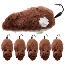 6 Pcs Clockwork Wind Up Plush Mouse Toys Cat Toy Pet Supplies