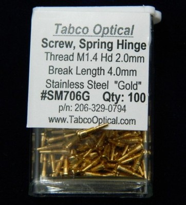 Self-Aligning Spring Hinge; 1.4mm Thread, 2.0mm Head, 4.0mm Break Length, 7.0mm