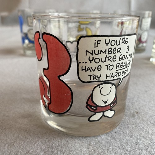 Ziggy by Tom Wilson Glasses 1977 Universal Press Syndicate Set of 5 #2 3 5 7 8 - Picture 4 of 15