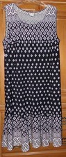 JULIAN TAYLOR WOMENS SIZE 20W BLACK SLEEVELESS JERSEY KNIT ROUND NECK MIDI DRESS