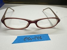 Vintage Burgundy Red Oval Full Rim Eyeglasses Frame 51-19-140