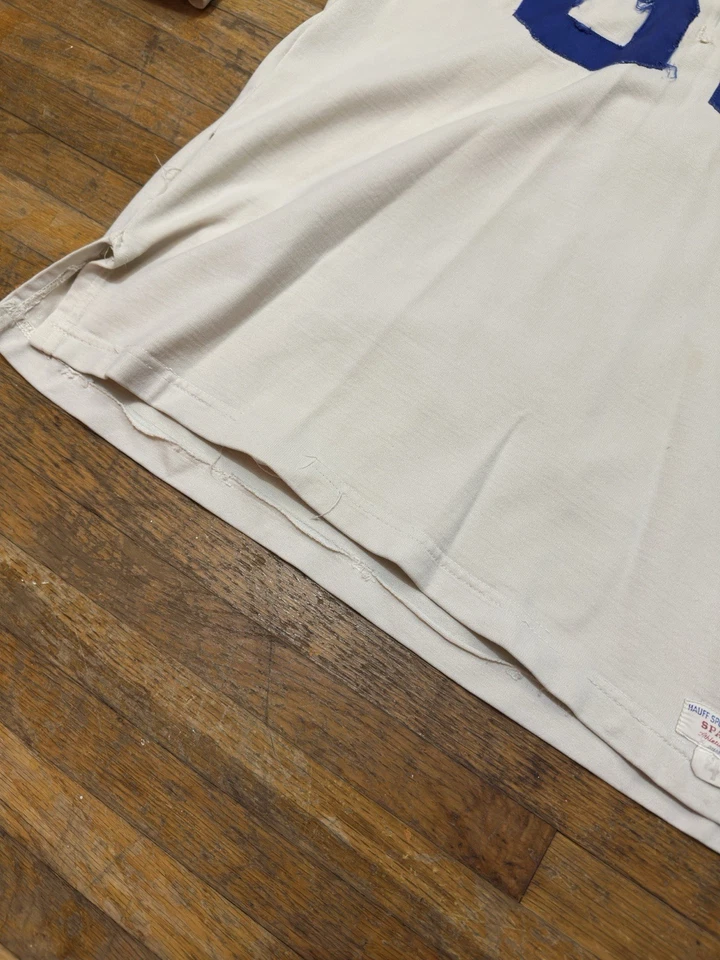 Vintage 60's Spalding #85 Lamar Lundy White Los Angeles Rams Football Jersey 42 - Image 2 of 4