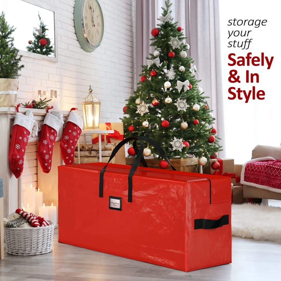 Christmas Tree Storage Bag, Fits Up to 7.5 ft Tall Artificial Disassembled Tree, - Image 4 of 4