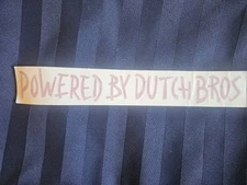 Vintage Powered By Dutch Bros Red Decal Sticker