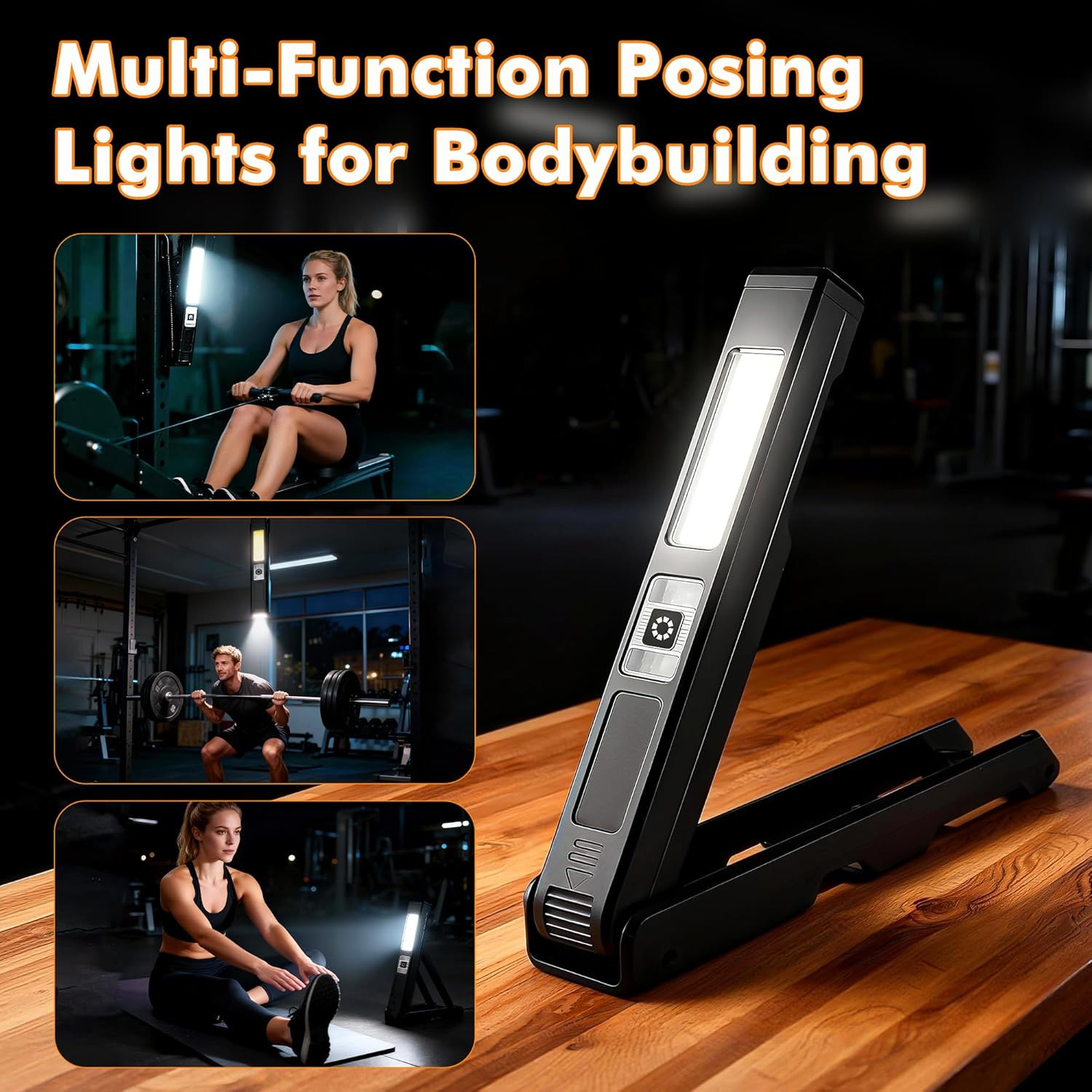 Gym Lamp for Posing Rechargeable Home Gym Lighting Magnetic Led Work Light With