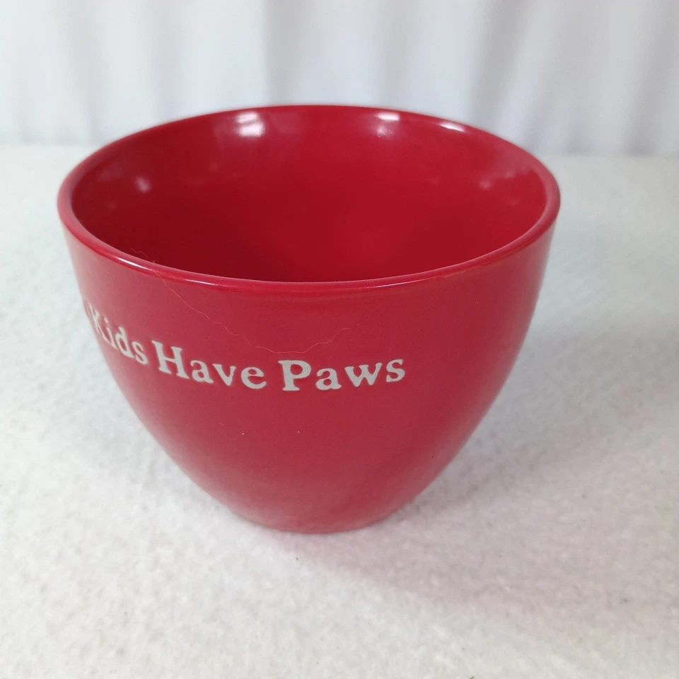 All My Kids Have Paws Red XL Mug Wide Mouth Ceramic Dog Cat Lover Gift - Image 4 of 4