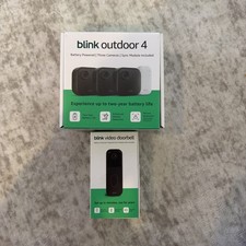 Blink Outdoor 4 Wireless Smart Security System video Doorbell Camera Sync White
