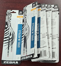 24 Zebra JK Refills Fine Point 0.5 mm Black 0.5mm for G-402 G402 metal pen 88012