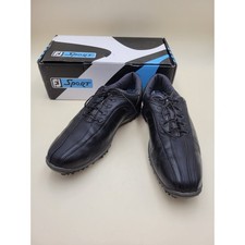 Foot Joy FJ Sport Spikeless Men's Golf Shoes 11 Medium Black Footjoy Leather