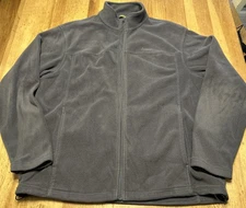 Cabela’s Size L Fleece Jacket Full Zip Green Gray