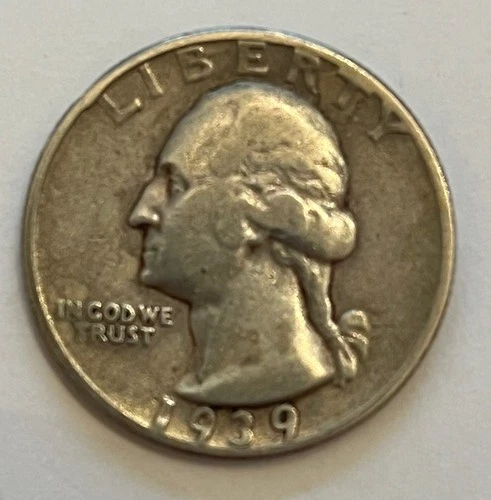 1939-S Washington Quarter 90% Silver - Original Surface, not cleaned -Key Date