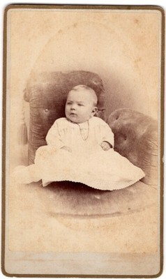 Antique CDV Circa 1880s G. W. Freeman Cute Baby Chas Zumbach Charlestown Mass