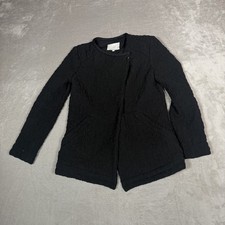 IRO Jacket Womens 38 Black Cotton Viscose Diamond Heddi Cardigan Blazer