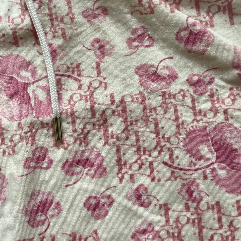 Falda Christian Dior 6A Estampado Floral Blanco Rosa Diseño Cordón Foto 3 de 4