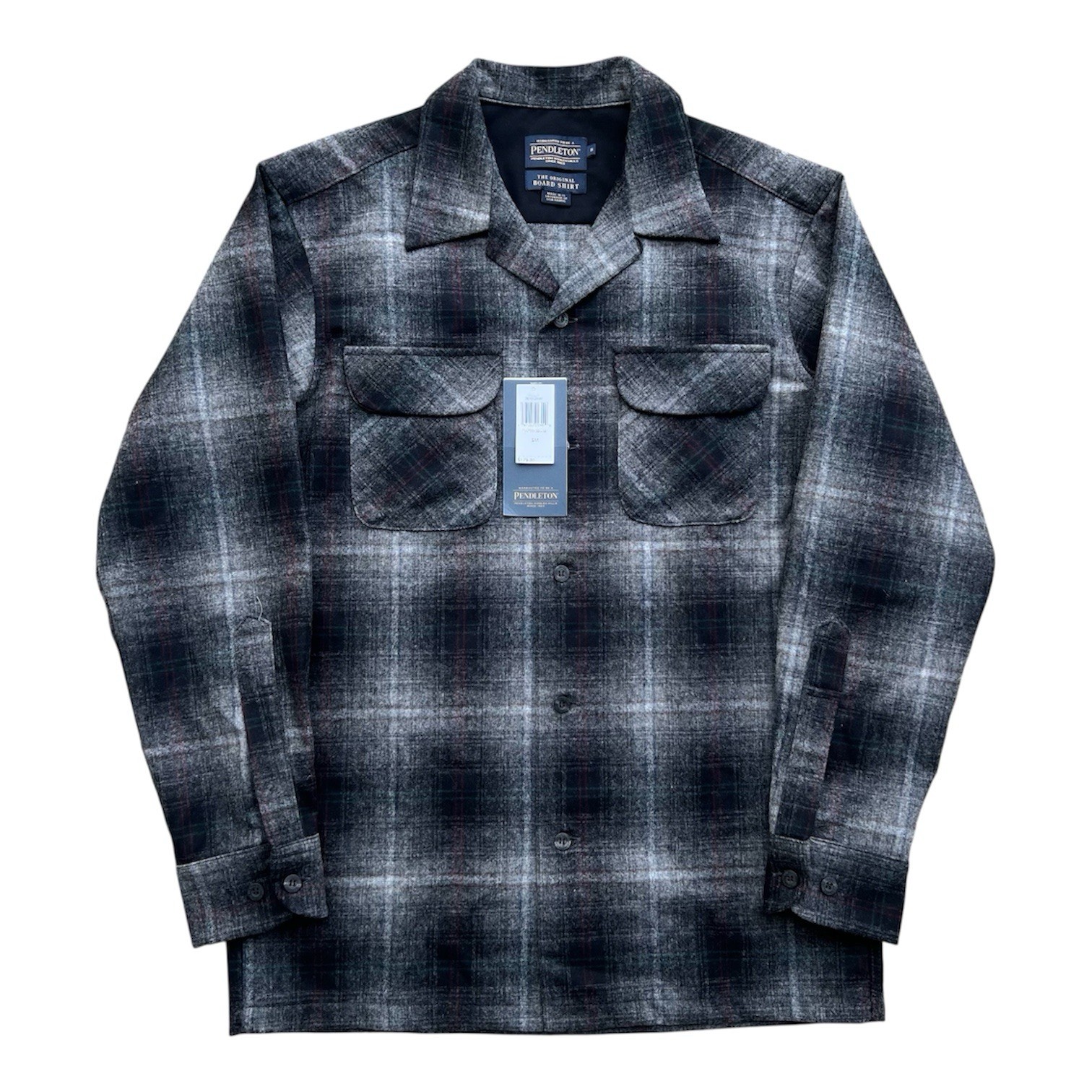 NEW Pendleton Original Board Shirt Archive Grey Shadow Plaid