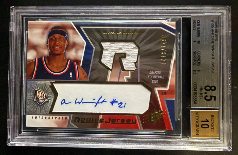 Antoine Wright 2005-06 SPx Auto Rookie /1499  #135 Rookie Autograph