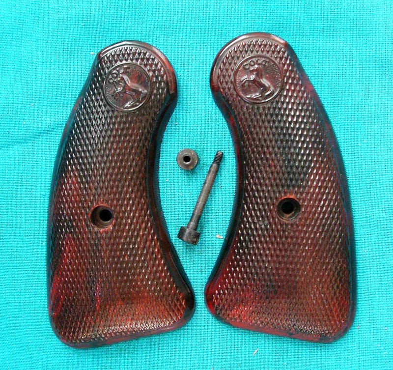 Rare Minty Original Colt Factory Coltwood Grips D Frame Long c/w Grip Screw