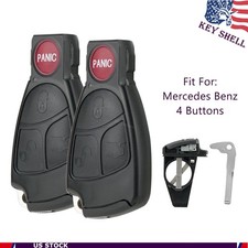 2 Remote Key Fob Shell Blank For 2001-2005 Mercedes Benz S430 S500 S600 Sl500