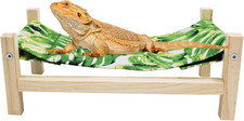 Bearded Dragon Bed, Wooden Reptile Sleeping Hammock, Bearded Dragon Tank Accesso