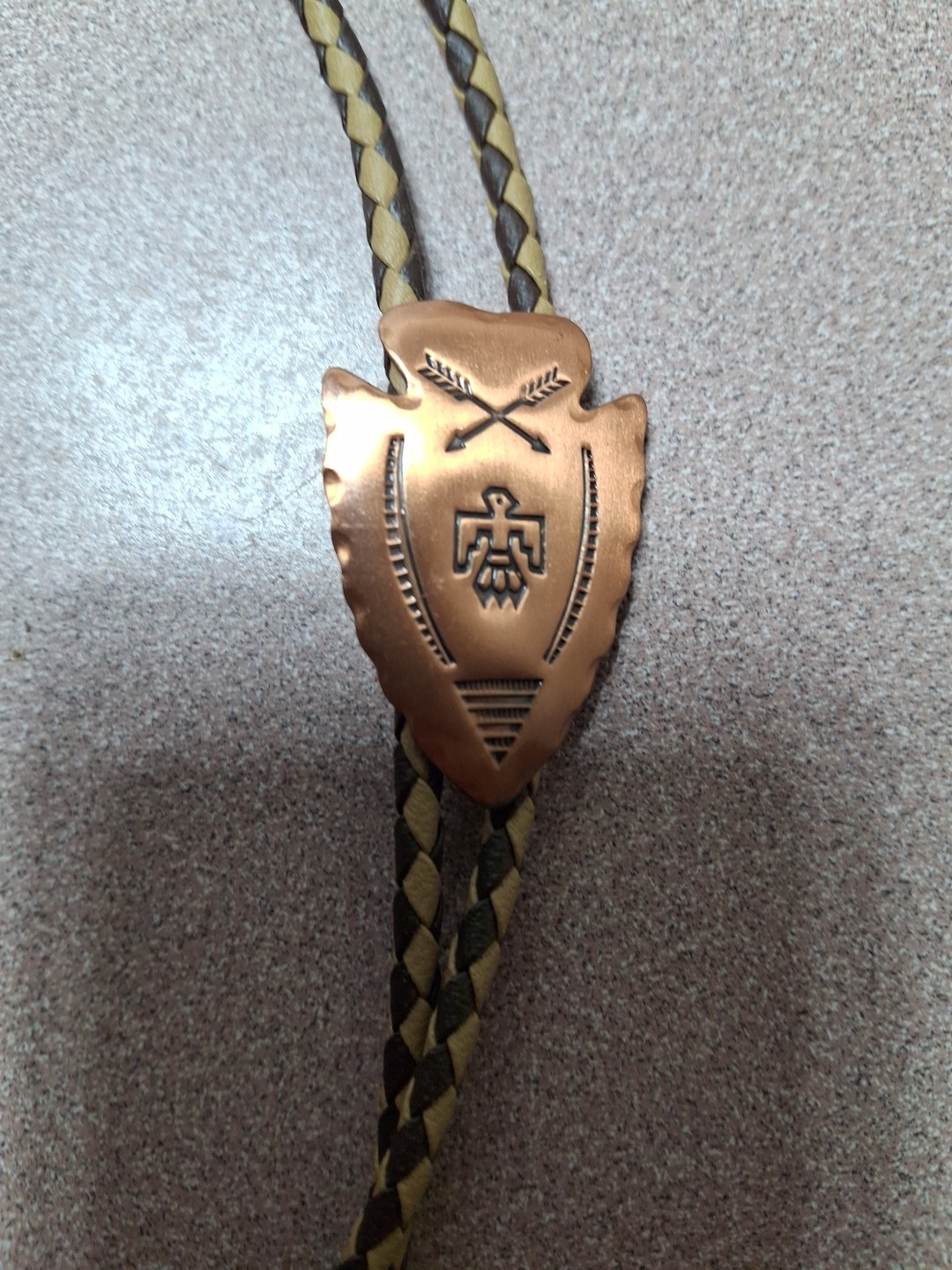 Solid Copper Arrow Head Thunderbird Symbol Feathe… - image 2