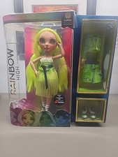 Rainbow High Doll Fashion Karma Green Nichols Neon with 2 Outfits Damage Box