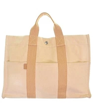 HERMES Tote Bags Camel 2200614244403