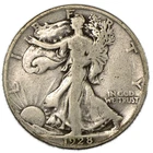 1928-S Walking Liberty Silver Half 50c Very Good VG+