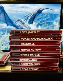 SUPER VIDEO ARCADE SEARS INTELLIVISION 8 GAME LOT CIB TRIPLE ACTION &MORE TESTED