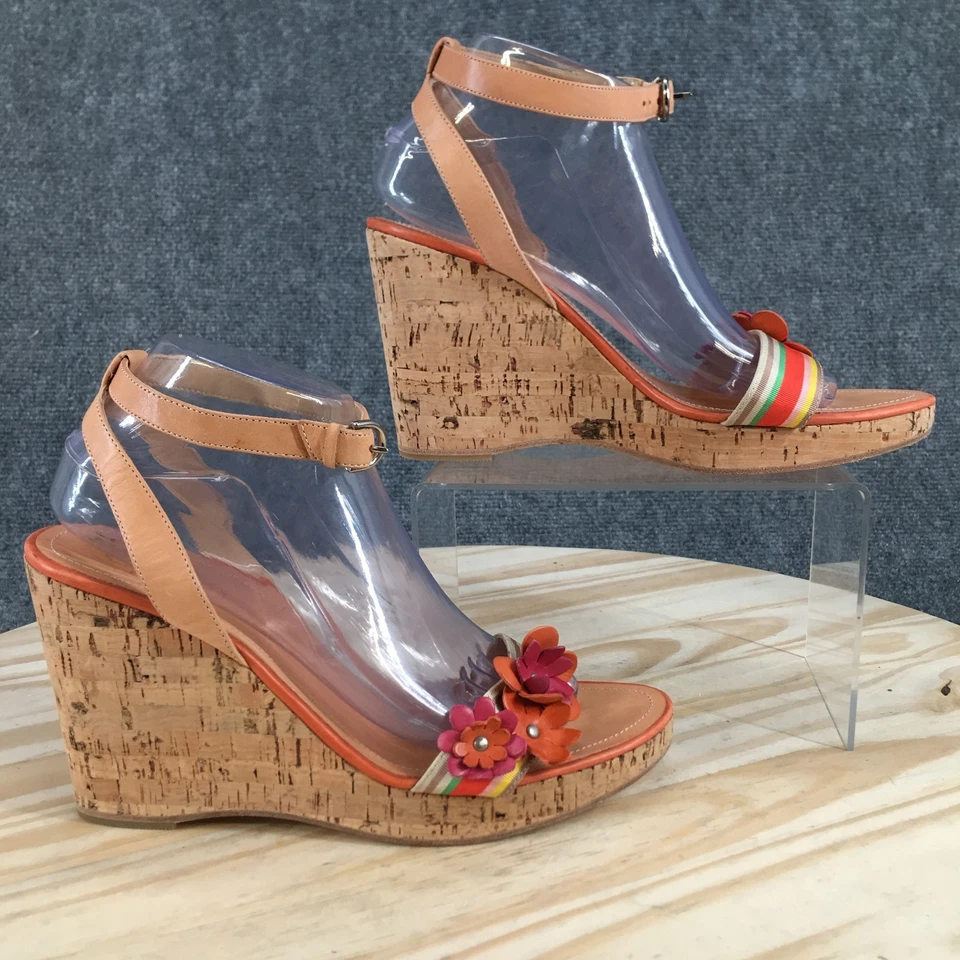 Sandalias Coach para mujer 9,5 M Morgan correa al tobillo multicolor hebilla correa tacones de cuña Foto 2 de 4