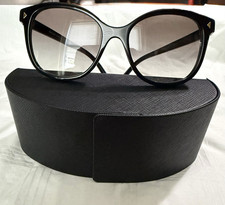 AUTHENTIC PRADA Women's Cat Eye Sunglasses Black Frame Gray Gradient Tinted