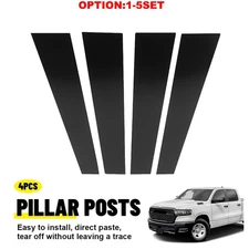 For 2019-25 Dodge Ram 1500 Door Trim Pillar Posts Black Cover Decorations 4-40x