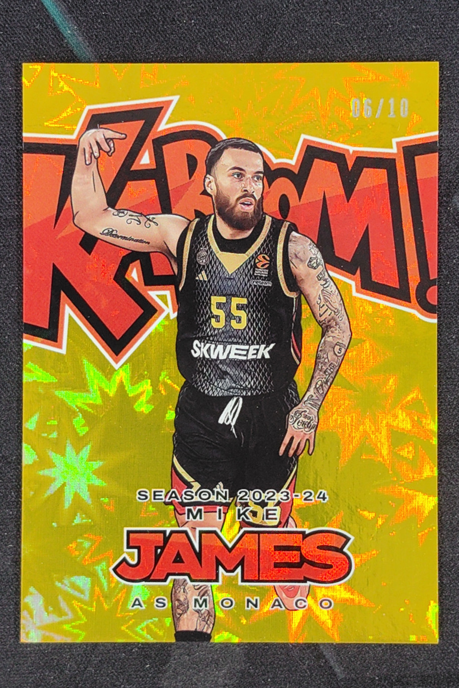 2023-24 Panini Crown Royale Euroleague Mike James Kaboom Gold /10 #6