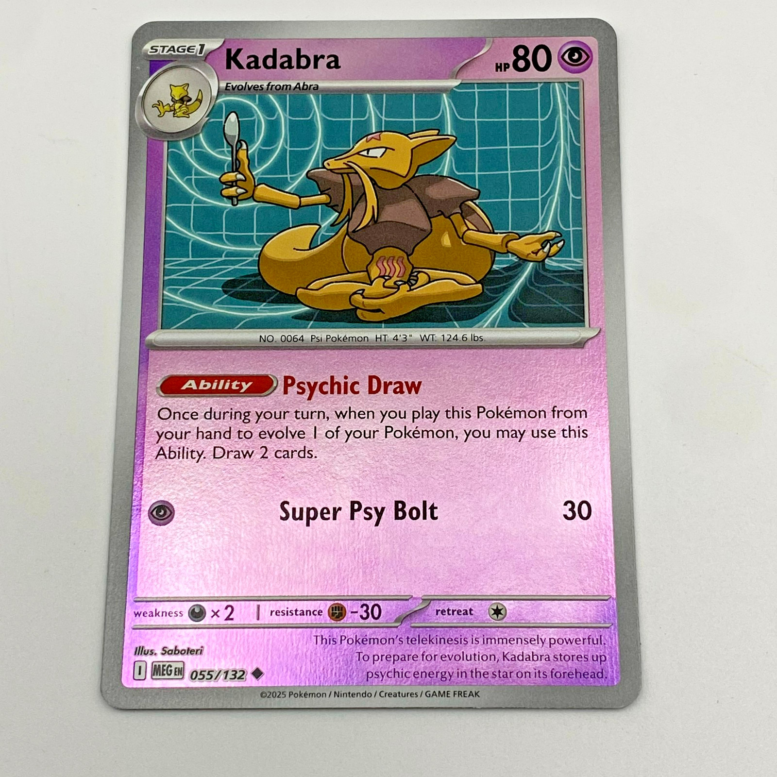 Kadabra Pokemon Mega Evolutions Reverse Holo 055/132