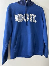 Nike Hoodie Pullover Boys Youth Medium Blue Just Do It Logo Classic