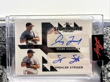 2023 Leaf Signature Series Greg Maddux Spencer Strider 1/1 Dual Auto Space Var.