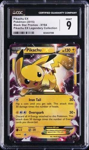 2015 POKEMON XY BLACK STAR PROMOS #XY84 PIKACHU EX CGC 9