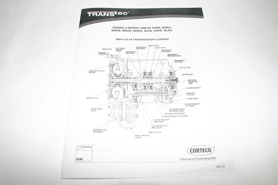 B4RA S4RA A4RA M4RA BDRA Transmission Rebuild Kit 96-98 For Honda Automatic - Image 2 of 2