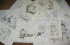 FUN Vintage ARTEX ARTSPUN TRI-CHEM PICTURES TO PAINT Trucks Dogs Ducks Owls etc.