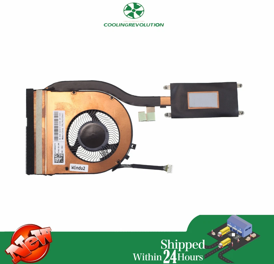 Laptop CPU Heatsink Fan For Lenovo ThinkPad T480 T470 UMA FRU: 01AX926 01AX927 - Image 2 of 2