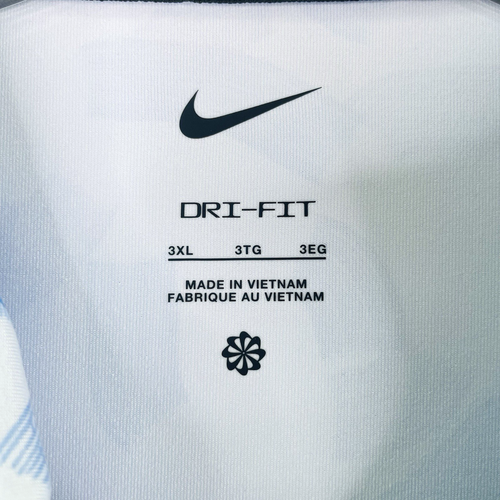 NUEVO CON ETIQUETAS Nike Tour Golf Polo Hombres Talla 3XL Estampado Cepillo Blanco Azul FD5735 Dri-Fit - Imagen 2 de 11