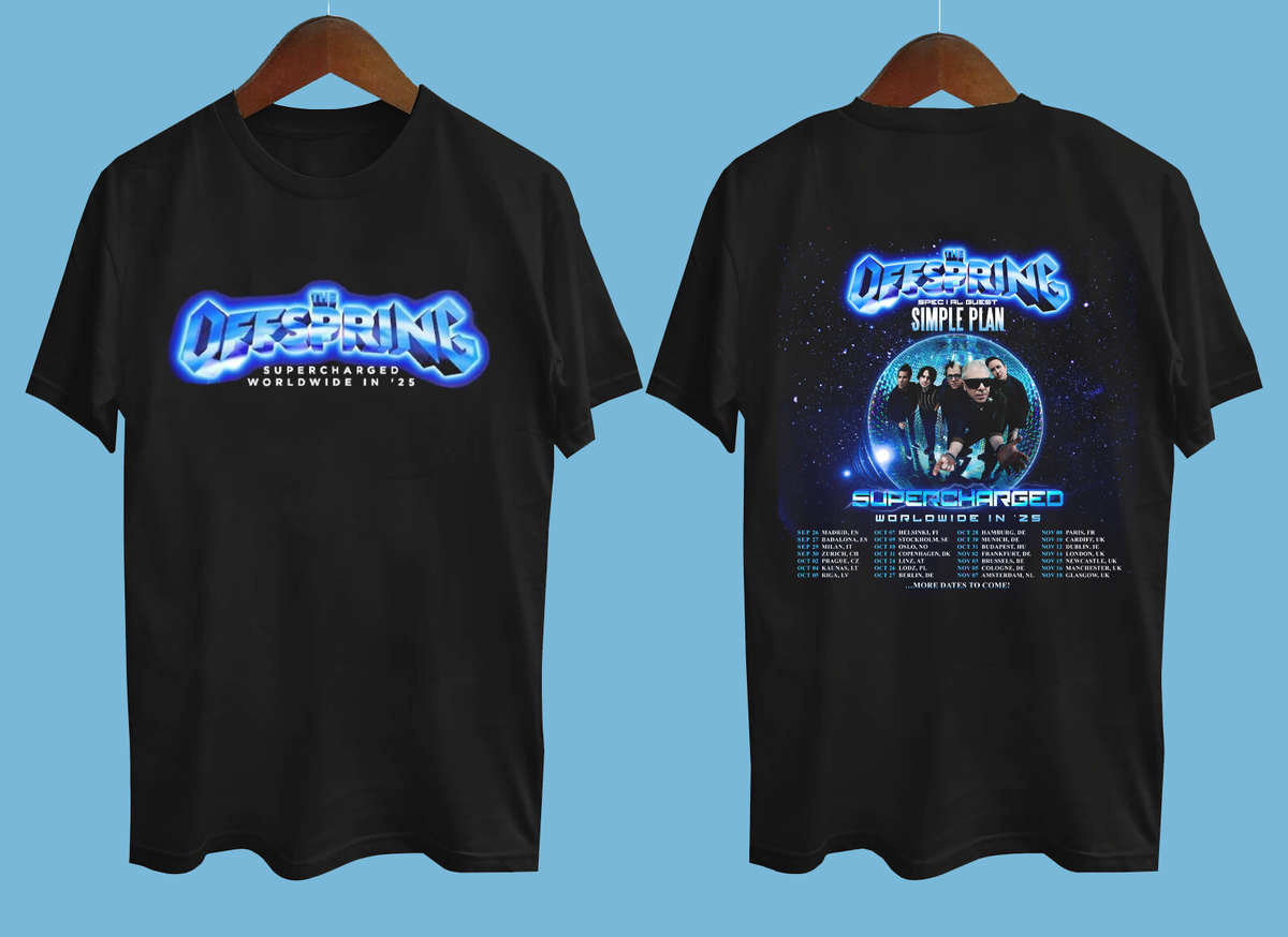 NEW THE OFFSPRING - SUPERCHARGED TOUR 2025 2 Side Black All