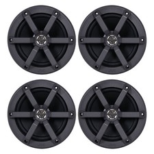 2 Pair of JVC 6.5" 100 Watt Max Marine 2-Way Black Speakers Bulk Packaging 