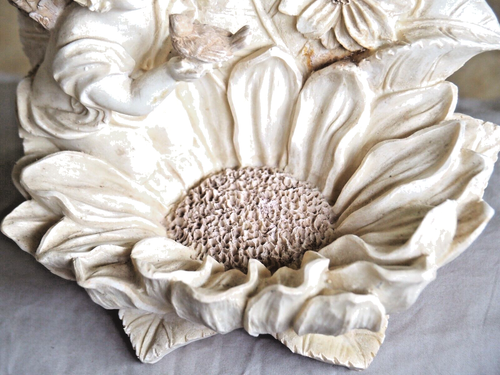 Angelic Angel / Cherub & Flower Hanging Wall Planter Pocket / Bird Feeder. - Picture 11 of 11