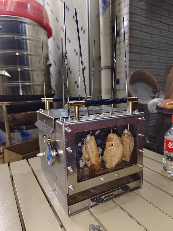 Portable Tabletop Charcoal Grill BBQ Camping Picnic Cooker Air Vent