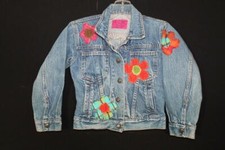 VINTAGE 1990'S FIREFLY CHILD'S DECORATED BLUE DENIM JACKET SIZE 6 